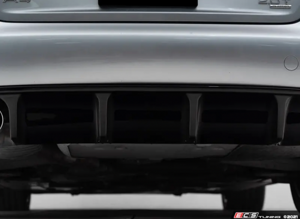 Audi B8 A4 Pre Facelift Non S-Line Rear Diffuser (Single Outlet) - Gloss Black