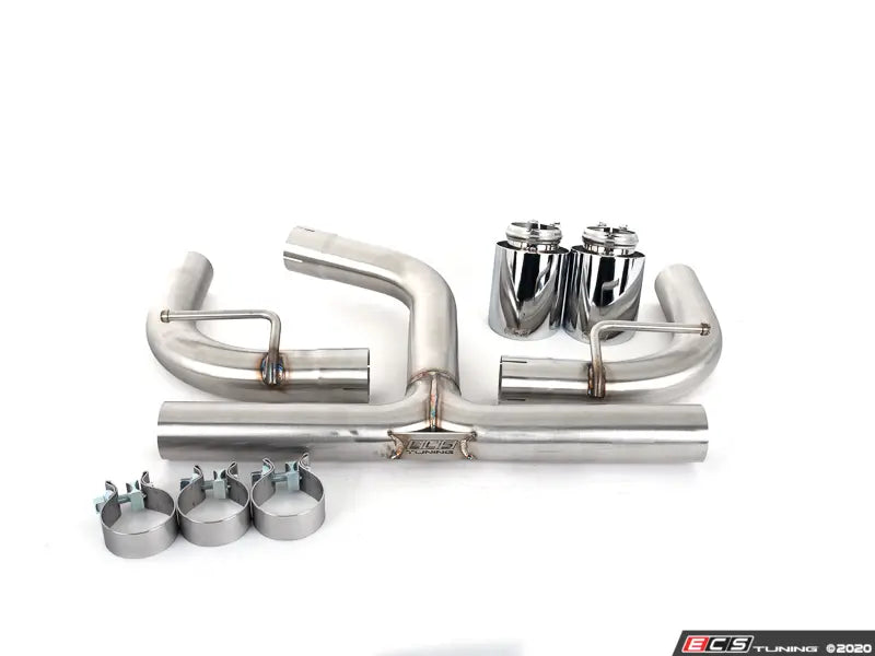 ECS Tuning -  MK7/7.5/8 GTI Muffler Delete Kit - With 4.0" Chrome Tips