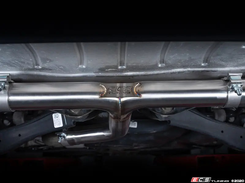 ECS Tuning -  MK7/7.5/8 GTI Muffler Delete Kit - With 4.0" Chrome Tips