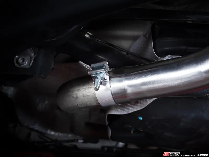 ECS Tuning -  MK7/7.5/8 GTI Muffler Delete Kit - With 4.0" Chrome Tips