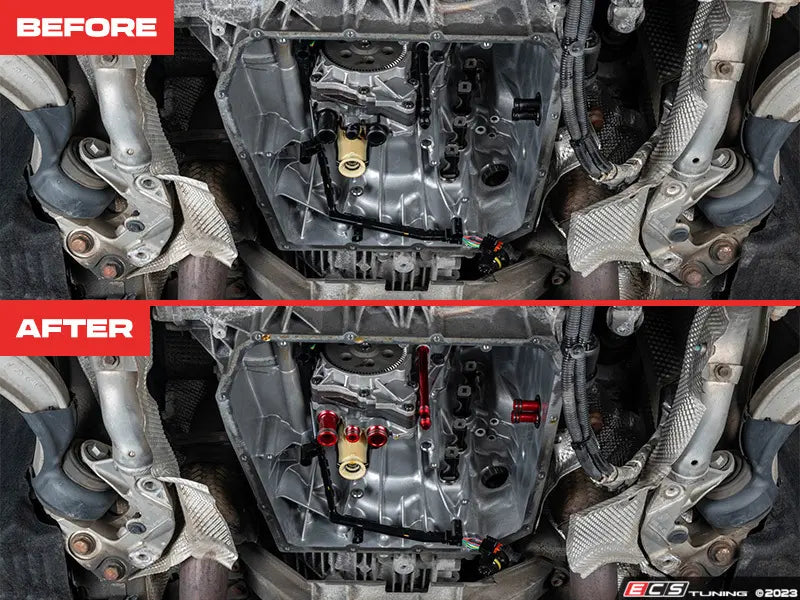 ECS Tuning - DL501 DSG Billet Aluminum Oil Pipes Audi B8/8.5 S4/S5