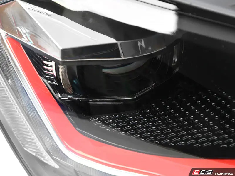 ECS Tuning - ZIZA MK7.5 Style Headlight Set - Red Trim