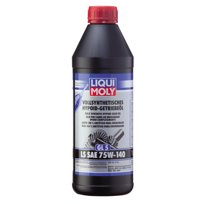 LIQUI MOLY – Fully Synthetic Gear Oil LS 75W-140 (1L)  API GL5 – Differential Oil