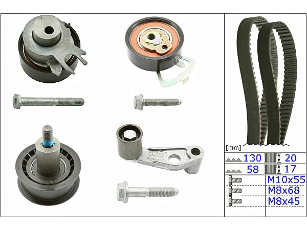 INA - Timing Belt Kit - AUDI A2 (8Z0) 1.4 AUA, BBY