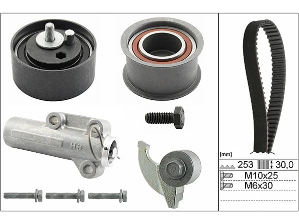 INA - Timing Belt Kit - AUDI A6 C5 (4B2, 4B4) A6 2.4 quattro AGA, ALF, AML, APS, ARJ