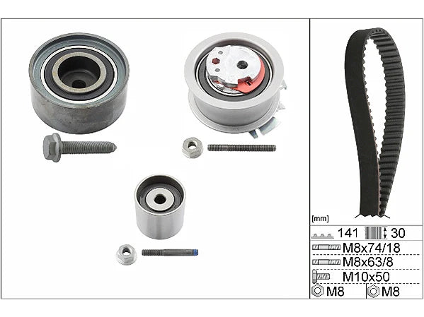 INA - Timing Belt Kit - AUDI A4 B7 Avant (8ED) A4 2.0 TDI BRD