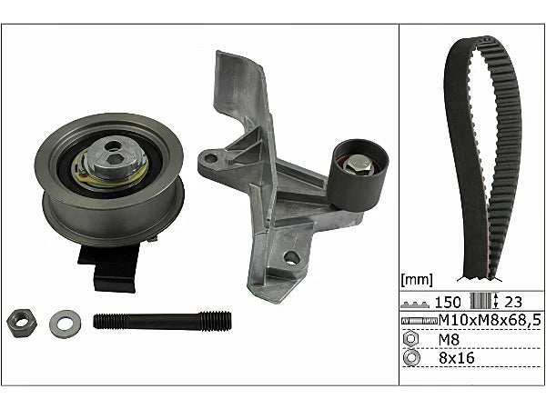INA - Timing Belt Kit - AUDI A6 C5 (4B2, 4B4) A6 1.8 T AEB, ANB, APU, ARK, AWT
