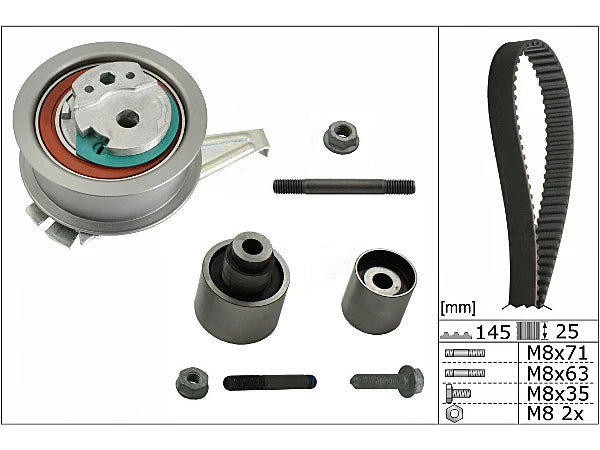 INA - Timing Belt Kit - SKODA OCTAVIA III (5E3, NL3, NR3) 1.6 TDI CRKB, CXXB, DBKA