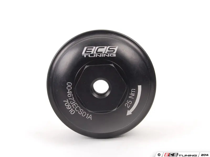 ECS Tuning - Black Anodized  Aluminum Oil Filter Housing - MK4 R32 / VR6