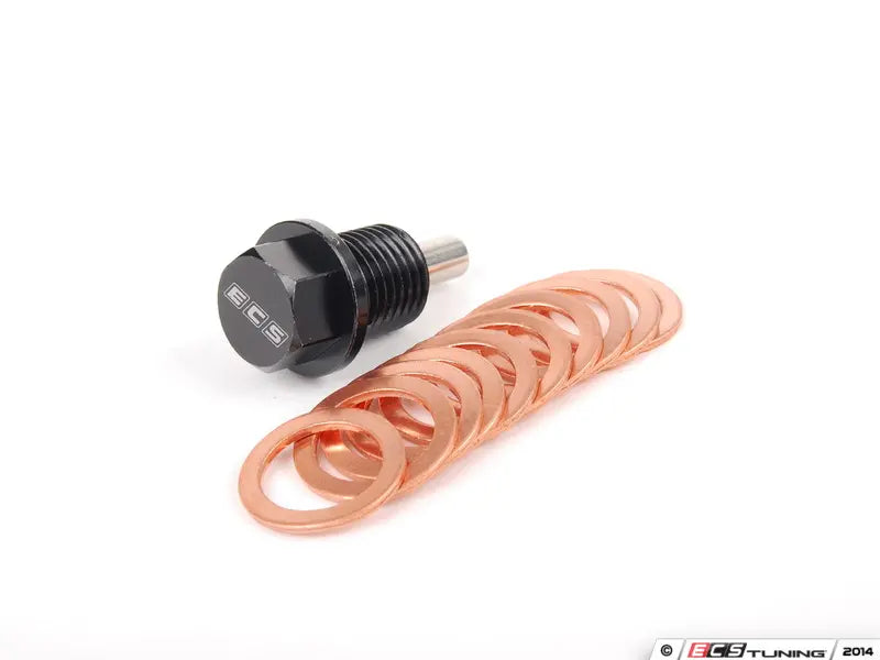 ECS Magnetic Oil Drain Plug – M14x1.5 Thread - 10 Copper Washers