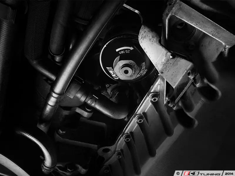ECS Tuning - Black Anodized  Aluminum Oil Filter Housing - MK4 R32 / VR6
