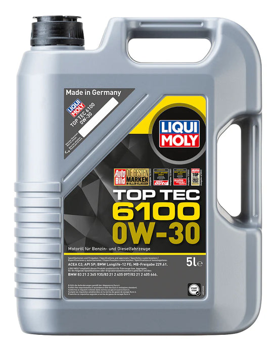 LIQUI MOLY Top Tec 6100 0W-30 (5 L) – Engine Oil – BMW Longlife-12 FE