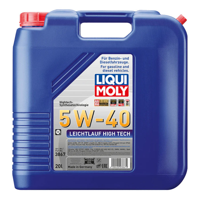 LIQUI MOLY – Leichtlauf High Tech 5W-40 (20L)  Engine Oil – Volkswagen 502 / 505