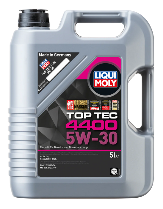 LIQUI MOLY Top Tec 4400 5W-30 (5L) – Synthetic Engine Oil – ACEA C4 / Renault RN 0720