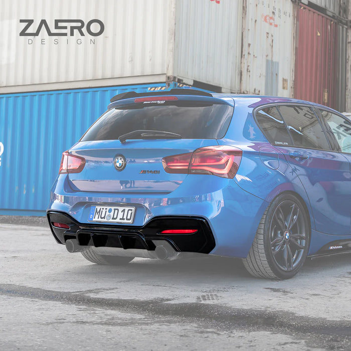 Zaero Design EVO-1 Rear Diffuser – BMW 1 Series F20 LCI (Dual Exit) 2016–2019