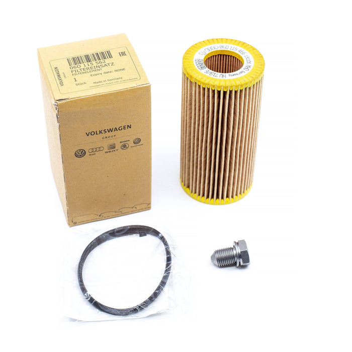 Genuine Oil Filter & Drain Plug Bundle - 2.0T FSI EA113 - 06D115562 & N90813202
