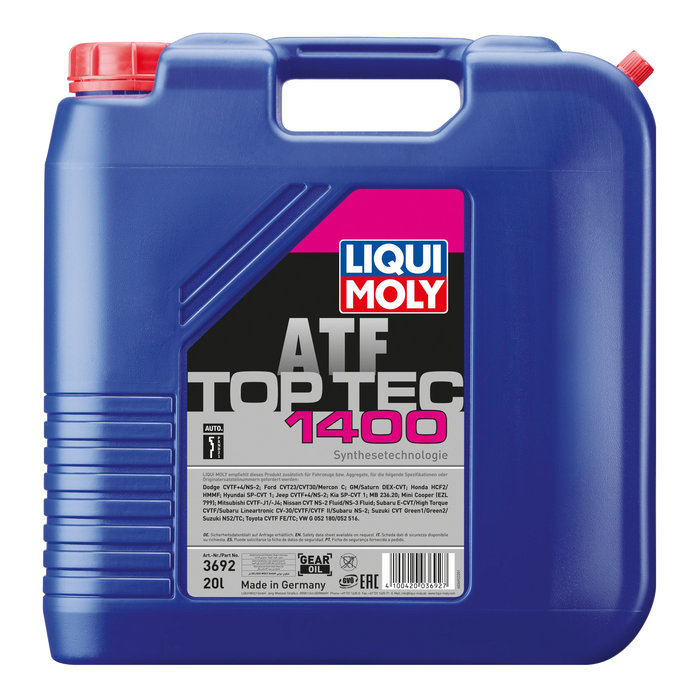LIQUI MOLY – Top Tec ATF 1400 (20L) – Transmission Oil – CVT / Multitronic / Autotronic
