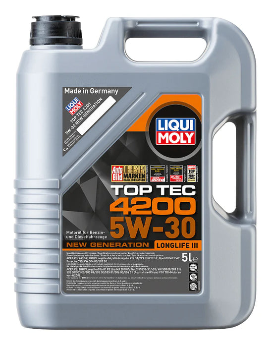 LIQUI MOLY - Top Tec 4200 5W-30 (5L) - Engine Oil - Volkswagen & Audi (VW 504/507)