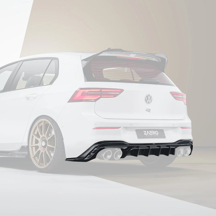 Zaero Design EVO-1 Rear Diffuser – Volkswagen Golf R MK8 / MK8.5 2021–2025