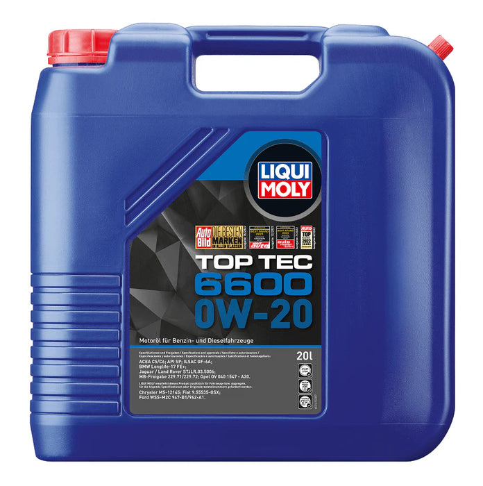LIQUI MOLY – Top Tec 6600 0W-20 (20L) – Engine Oil – BMW / Mercedes-Benz / Opel