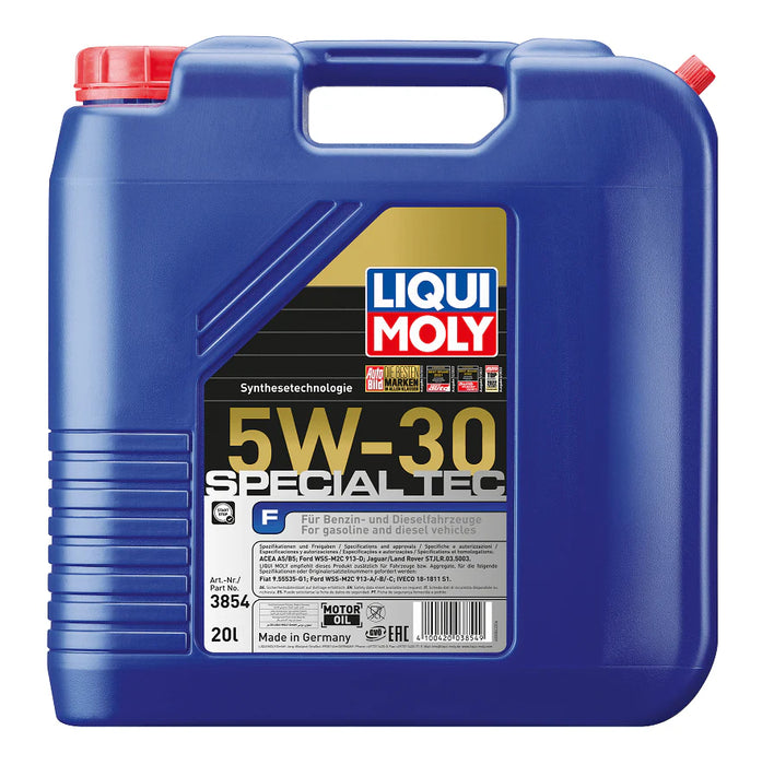 LIQUI MOLY Special Tec F 5W-30 (20L) – Synthetic Engine Oil – ACEA A5/B5 / Ford WSS-M2C 913-D
