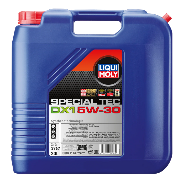 LIQUI MOLY Special Tec DX1 5W-30 (20L) – Synthetic Engine Oil – API SP / ILSAC GF-6A