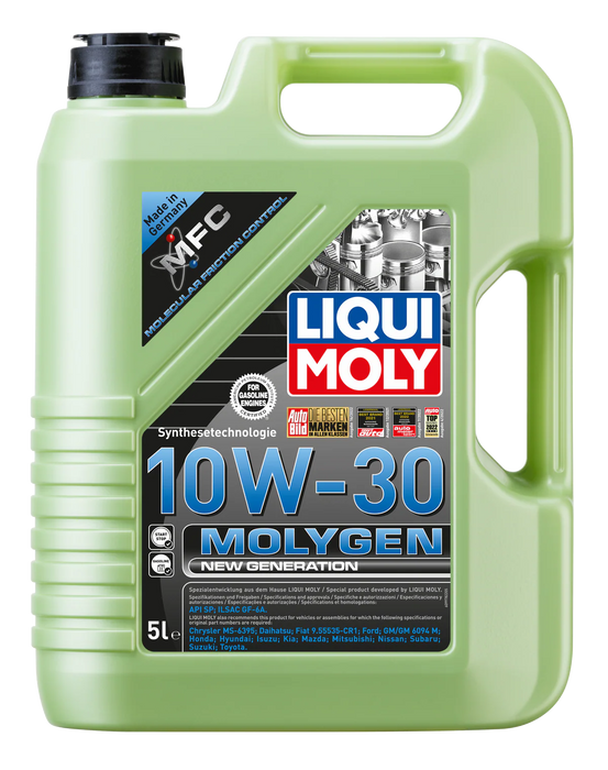 LIQUI MOLY Molygen New Generation 10W-30 (5L) – Synthetic Engine Oil – API SP / ILSAC GF-6A
