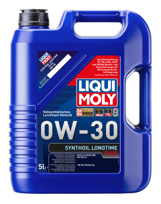 LIQUI MOLY Synthoil Longtime Plus 0W-30 (5L) – Fully Synthetic Engine Oil – VW 503 / 506 / 506 01