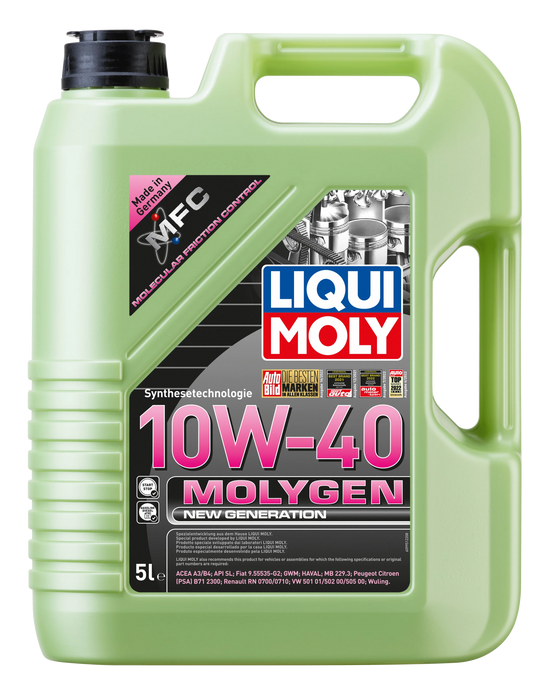 LIQUI MOLY – Molygen New Generation 10W-40 (5L) – Engine Oil – VW 502 00 / 505 00 / MB 229.3