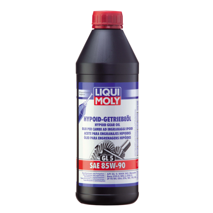 LIQUI MOLY – Hypoid Gear Oil 85W-90 (1 L) – Differential & Gear Oil – API GL-5 Specification