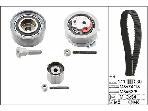 INA - Timing Belt Kit - Volkswagen TOURAN (1T1, 1T2) 2.0 TDI 16V BKD