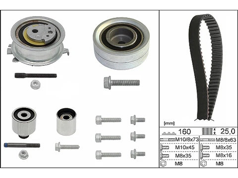 INA - Timing Belt Kit - Volkswagen TRANSPORTER T5 Van (7HA, 7HH, 7EA, 7EH) 2.0 TDI CAAC, CCHA
