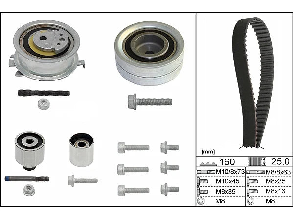 INA - Timing Belt Kit - AUDI A4 B8 Avant (8K5) A4 2.0 TDI quattro CGLC