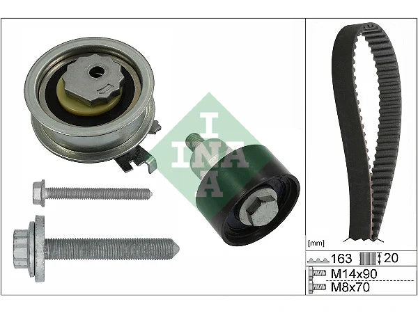INA - Timing Belt Kit - AUDI A3 Sportback (8VA, 8VF) A3 1.4 TFSI CMBA, CXSA