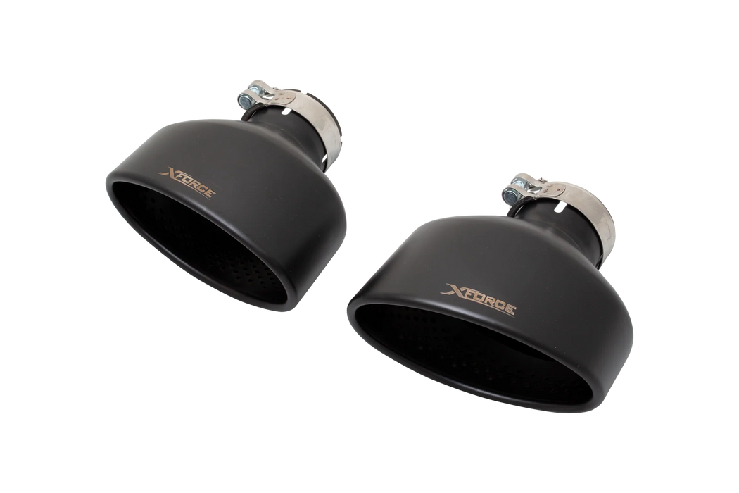 XFORCE - Audi RS3 8V Sedan/Hatch Black Oval Exhaust Tips