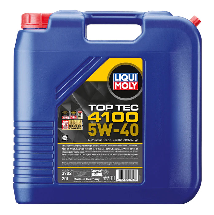 LIQUI MOLY – Top Tec 4100 5W-40 (20 L) – Engine Oil – VW 505 / 505 01