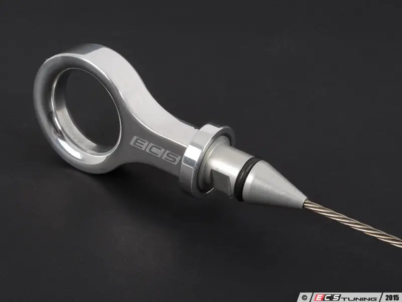 ECS Tuning Billet Engine Oil Dipstick - Polished Silver | VW MK7/7.5/8 GTI/R & Tiguan