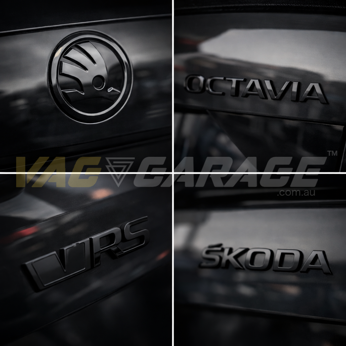 Genuine Skoda 'Black-Out' Monte Carlo Badge Kit (5PCS) for Octavia III VRS