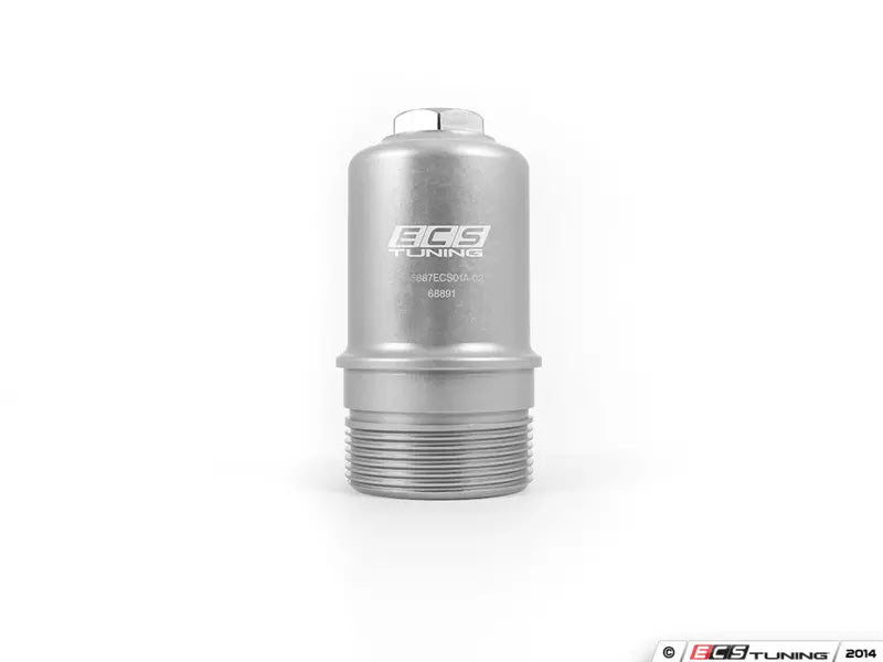 ECS Tuning Billet Aluminum Oil Filter Housing - Anodized Silver | VW MK7/7.5/8 GTI/R, Audi A3/S3 8V, B9 Q5, Jetta MK6/MK7, Passat B7 & Tiguan MQB