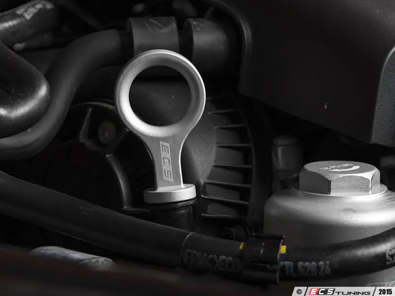 ECS Tuning Billet Engine Oil Dipstick - Polished Silver | VW MK7/7.5/8 GTI/R & Tiguan