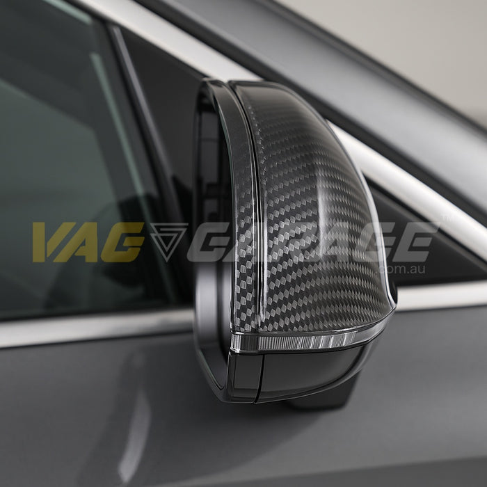 Genuine Carbon Fibre Replacement Mirror Covers Audi B8 A4/A5/S4/S5 (With Lane Assist)