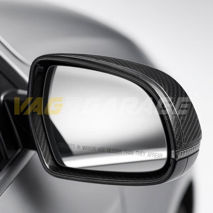 Genuine Carbon Fibre Replacement Mirror Covers Audi B8 A4/A5/S4/S5 (With Lane Assist)
