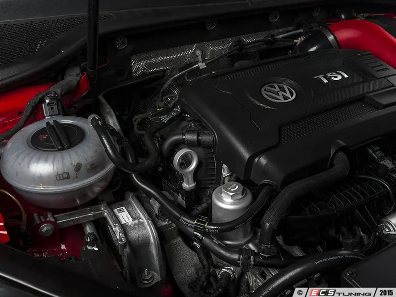 ECS Tuning Billet Aluminum Oil Filter Housing - Anodized Silver | VW MK7/7.5/8 GTI/R, Audi A3/S3 8V, B9 Q5, Jetta MK6/MK7, Passat B7 & Tiguan MQB