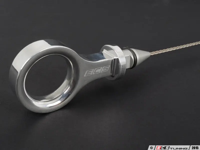 ECS Tuning Billet Engine Oil Dipstick - Polished Silver | VW MK7/7.5/8 GTI/R & Tiguan