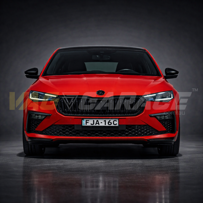 Genuine Skoda Front Emblem Badge 100mm ´SKODA Logo´ for SCALA  - Monte Carlo Black Version SCL-ZNK-BLK