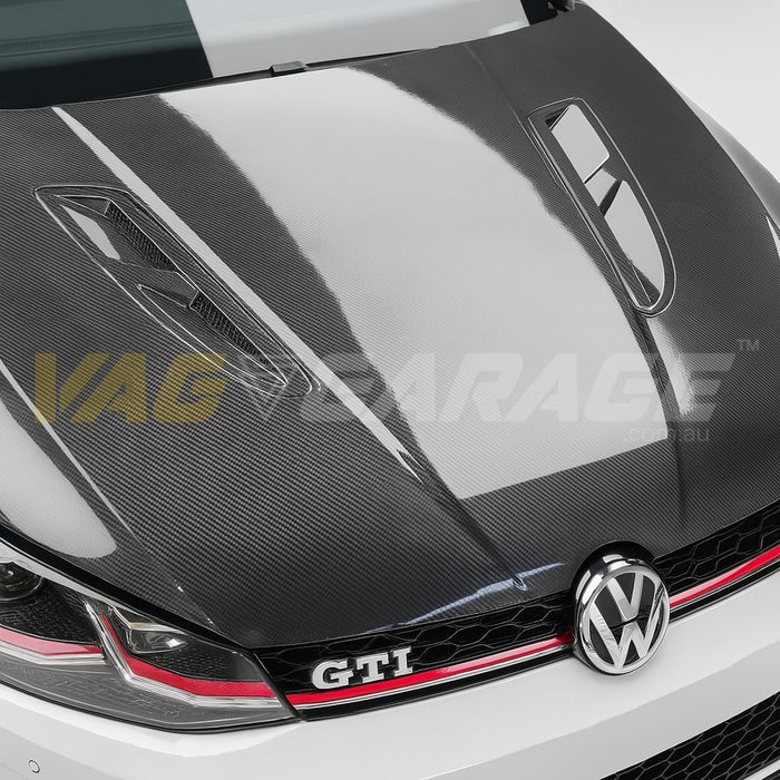 Carbon Fibre RZ Style Bonnet Hood MK7/7.5 Golf