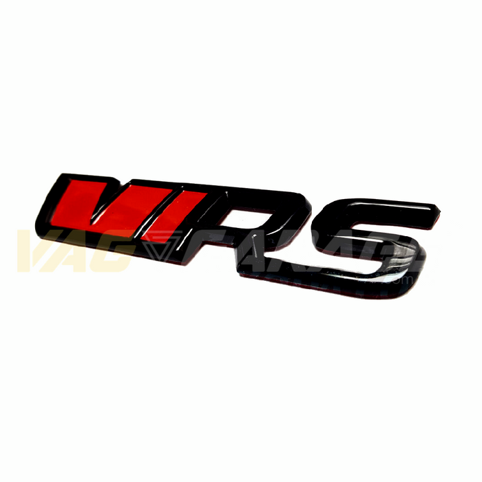 Genuine Skoda Rear Emblem Badge ´VRS' from Koadiaq RS Model - Glowing Red  / Monte Carlo Black 565853679VYZ-F9R