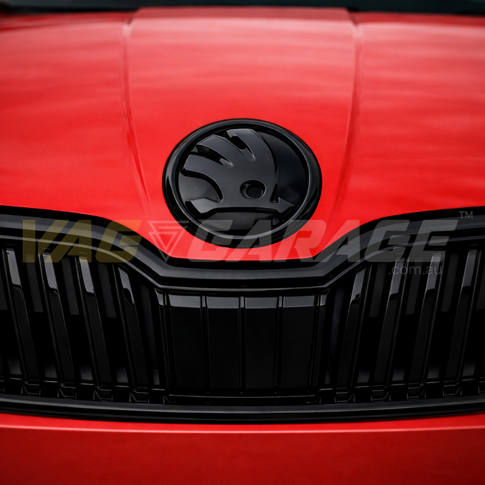 Genuine Skoda Front Emblem Badge 100mm ´SKODA Logo´ for SCALA  - Monte Carlo Black Version SCL-ZNK-BLK