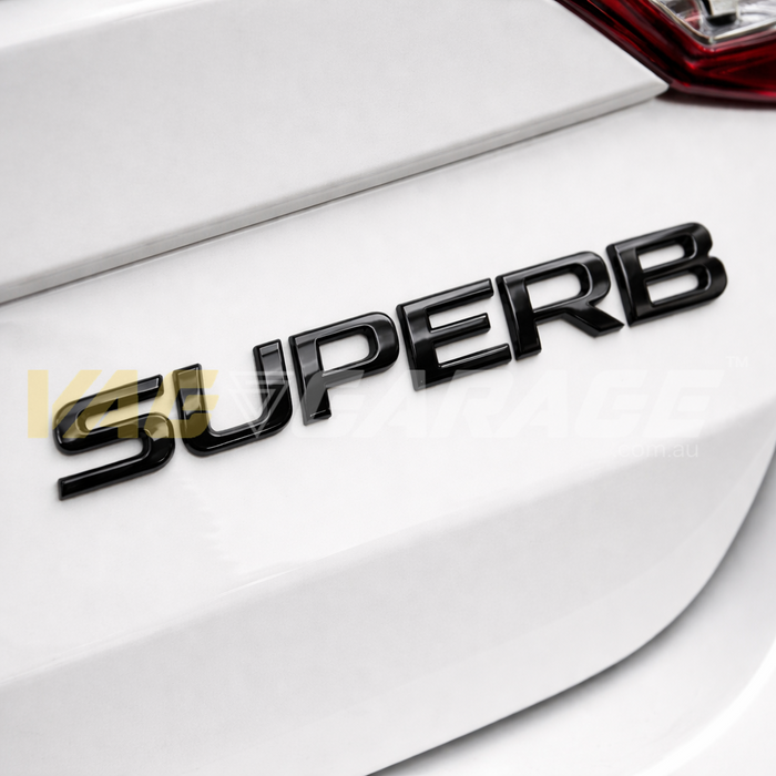 Genuine Skoda Rear Emblem Badge ´SUPERB´ - Sportline Black Version 3V0853687-BLK