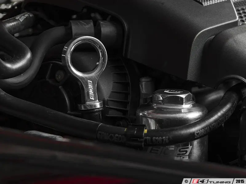 ECS Tuning Billet Engine Oil Dipstick - Polished Silver | VW MK7/7.5/8 GTI/R & Tiguan